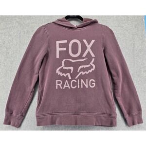Fox Racing Established Pullover Hoodie Womens S Purple Heather Logo Cozy Pockets